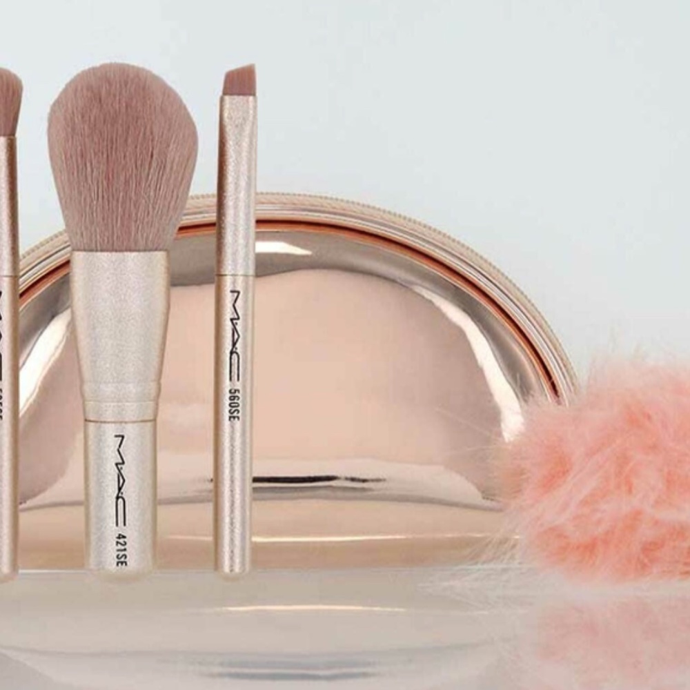 M.A.C. SNOW BALL BRUSH KIT / MINI BRUSH BAG - NEW IN BOX - Picture 4 of 5